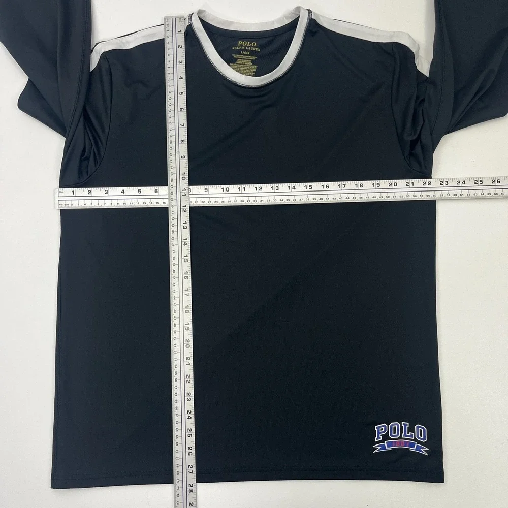 Polo Ralph Lauren Performance T-Shirt L/S Black Therma Sleep Workout Sz L